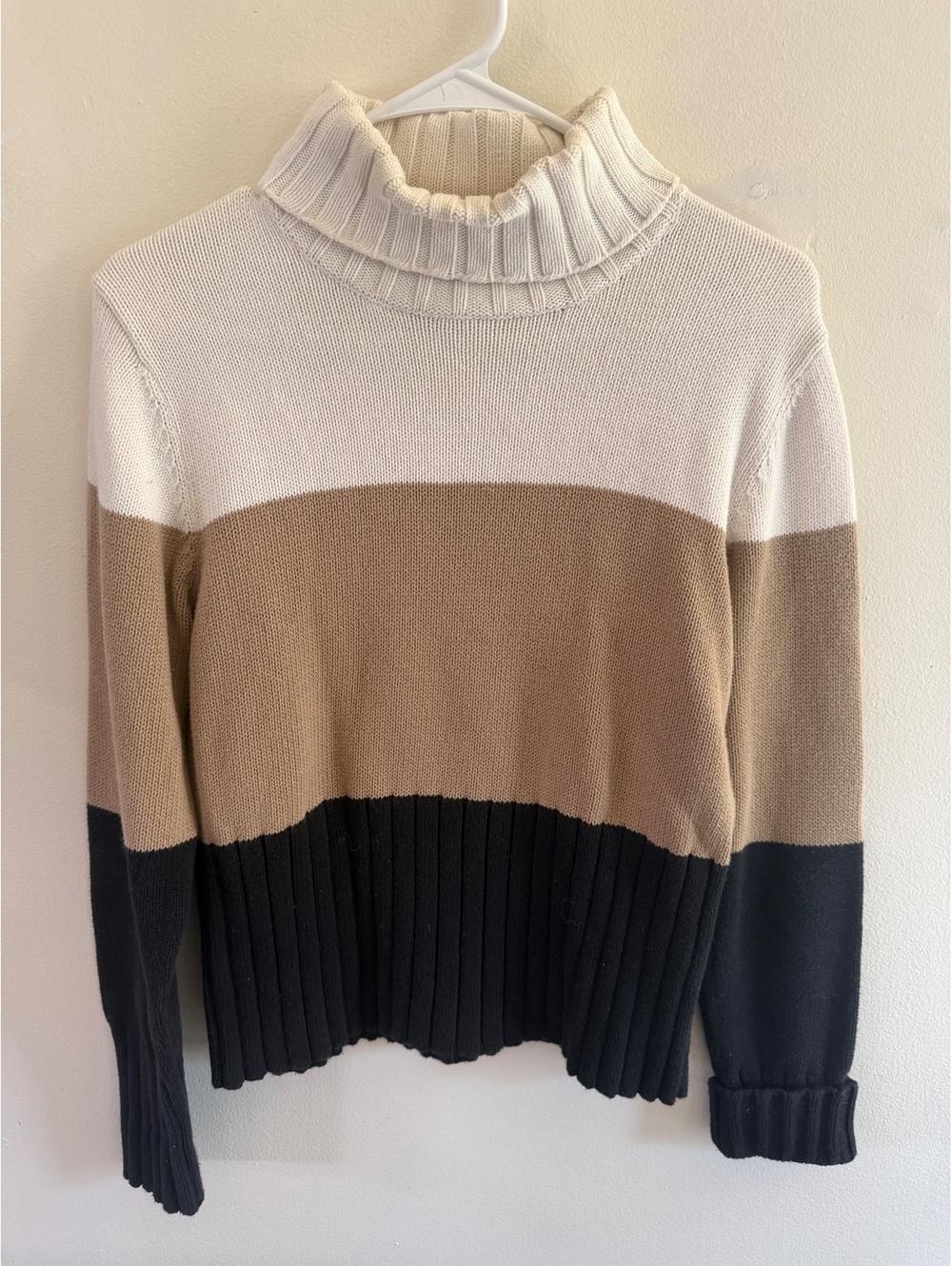 Pierre Cardin Colorblock Cotton Sweater Size Medium